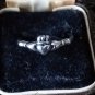 3 X Vintage 1990s Silver Plated Irish Celtic Claddagh Rings  Size US 7-8, UK O-Q