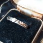 Vintage 1990-s Opal 925 Sterling Silver Ring 9 Ct Gold Band Size UK N , US 6 3/4