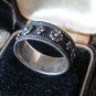 Vintage 1960-s Sterling Silver 925 Beautiful Band Ring UK Q, US 8 - Nice Design.