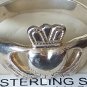 Vintage 1990 Irish Celtic Claddag 925 Silver Ring Size UK W, US 11 3/4 in Box.