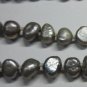 Vintage 1950/60-s Genuine GREY, SILVER PEARL 35 inch long NECKLACE - Beautiful!