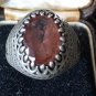 Antique Vintage 1930-s Massive Smokey Quartz 925 Silver Ring Size UK T ,US 9 3/4