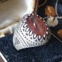 Antique Vintage 1930-s Massive Smokey Quartz 925 Silver Ring Size UK T ,US 9 3/4