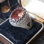 Antique Vintage 1930-s Massive Smokey Quartz 925 Silver Ring Size UK T ,US 9 3/4