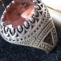 Antique Vintage 1930-s Massive Smokey Quartz 925 Silver Ring Size UK T ,US 9 3/4