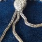 Antique Vintage Victorian Albertina Sterling Silver Bracelet with Tassle.