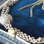 Antique Vintage Victorian Albertina Sterling Silver Bracelet with Tassle.