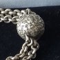 Antique Vintage Victorian Albertina Sterling Silver Bracelet with Tassle.