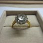 Antique Vintage 1920-s 9 Ct Rolled Gold Diamond-Quartz Ring Size UK R 1/2, US 9