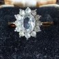 Antique Vintage 1920-s 9 Ct Rolled Gold Diamond-Quartz Ring Size UK R 1/2, US 9