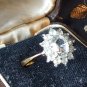 Antique Vintage 1920-s 9 Ct Rolled Gold Diamond-Quartz Ring Size UK R 1/2, US 9