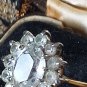 Antique Vintage 1920-s 9 Ct Rolled Gold Diamond-Quartz Ring Size UK R 1/2, US 9