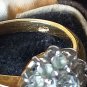 Antique Vintage 1920-s 9 Ct Rolled Gold Diamond-Quartz Ring Size UK R 1/2, US 9