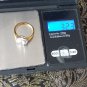 Antique Vintage 1920-s 9 Ct Rolled Gold Diamond-Quartz Ring Size UK R 1/2, US 9