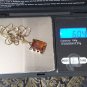 Antique Vintage Edwardian 1900-s Gilded Silver Tourmaline Pendant on 20 in Chain