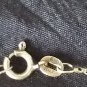 Antique Vintage Edwardian 1900-s Gilded Silver Tourmaline Pendant on 20 in Chain