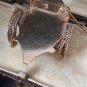 Antique Vintage Late Victorian 1890-s Rolled Gold Smokey Quartz Large Brooch