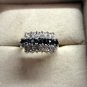 Antique Vintage 1920-s 9 Ct Rolled Gold Sapphires Zircons Ring Size UK L, US 5.5