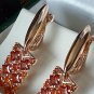 Vintage 1990-s 14 Ct Rolled Gold Orange Tourmaline Earrings-Hallmarked 585 RG
