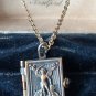 Antique Vintage 1900-s Normandy France Locket Pendant on Rolled Gold 20 in Chain