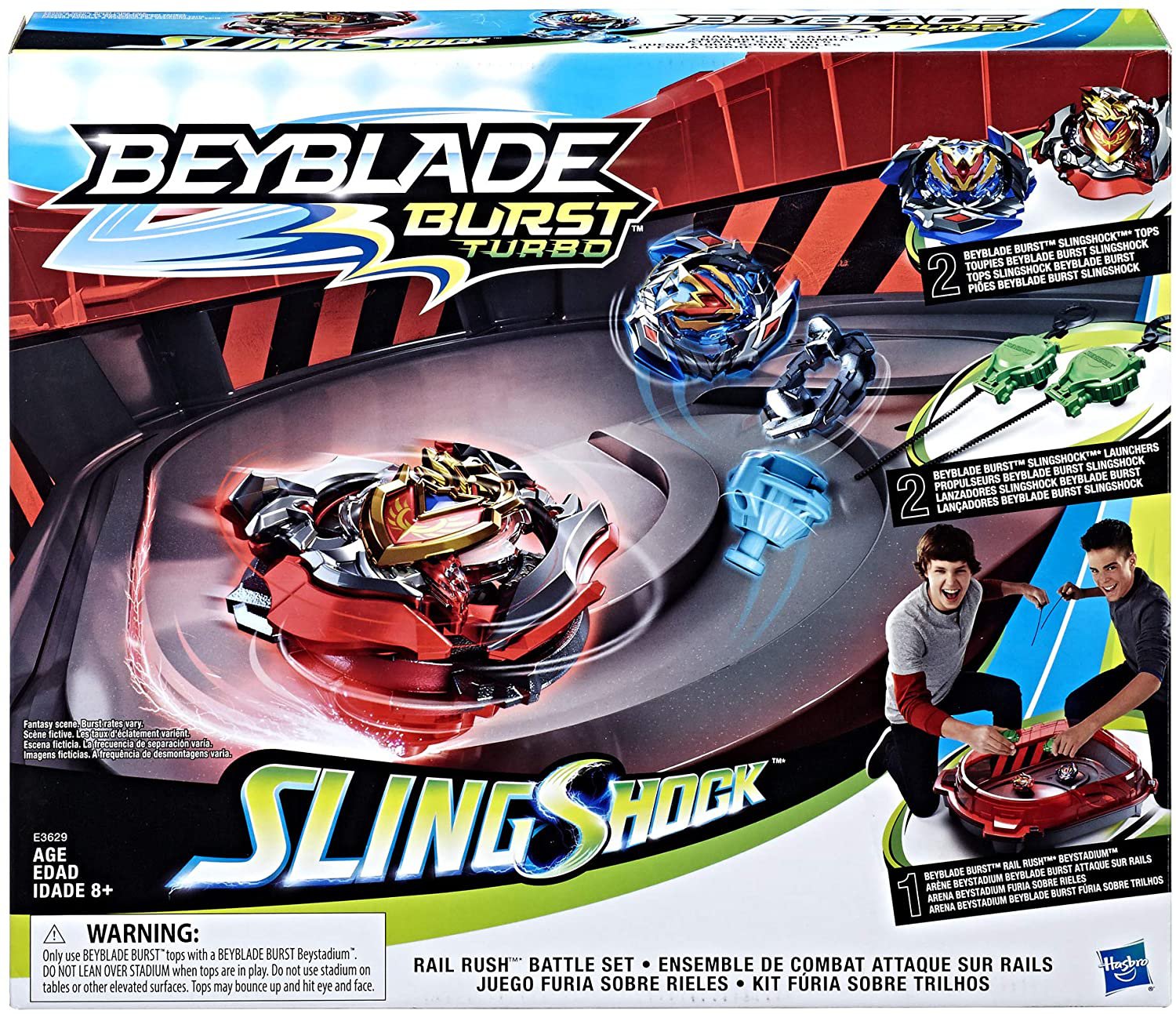beyblade burst turbo slingshock rail rush battle set game