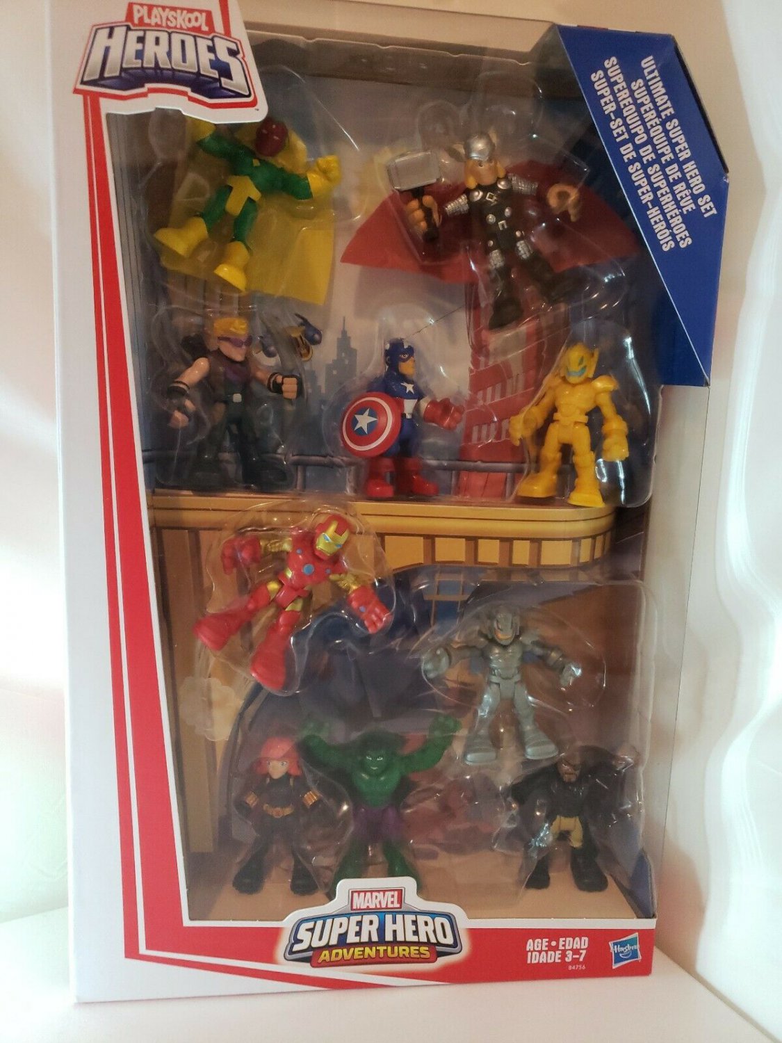 marvel super hero adventures 5 inch figure and motorbike 3 pack