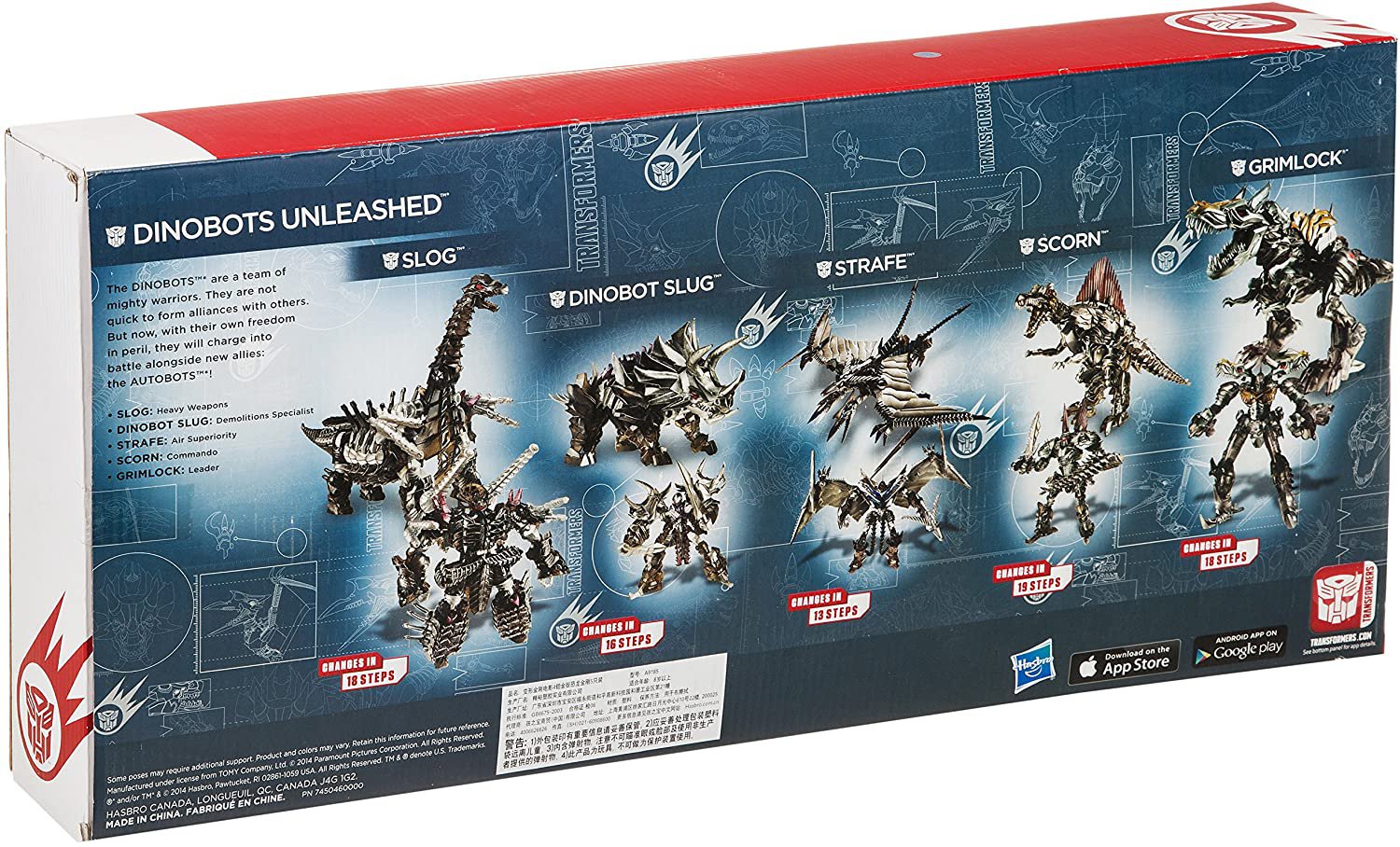 Transformers Age of Extinction Dinobots Unleashed 5Pack PACK PLATINUM