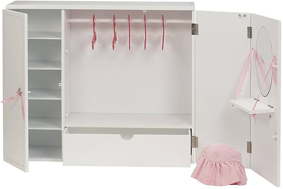 wooden dolls wardrobe