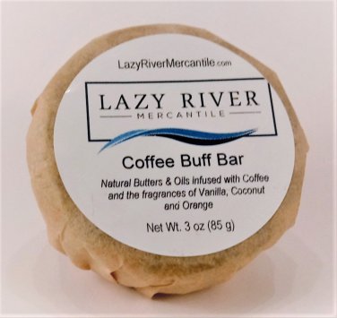 Coffee Buff Bar Soap - 3 oz Round Bar