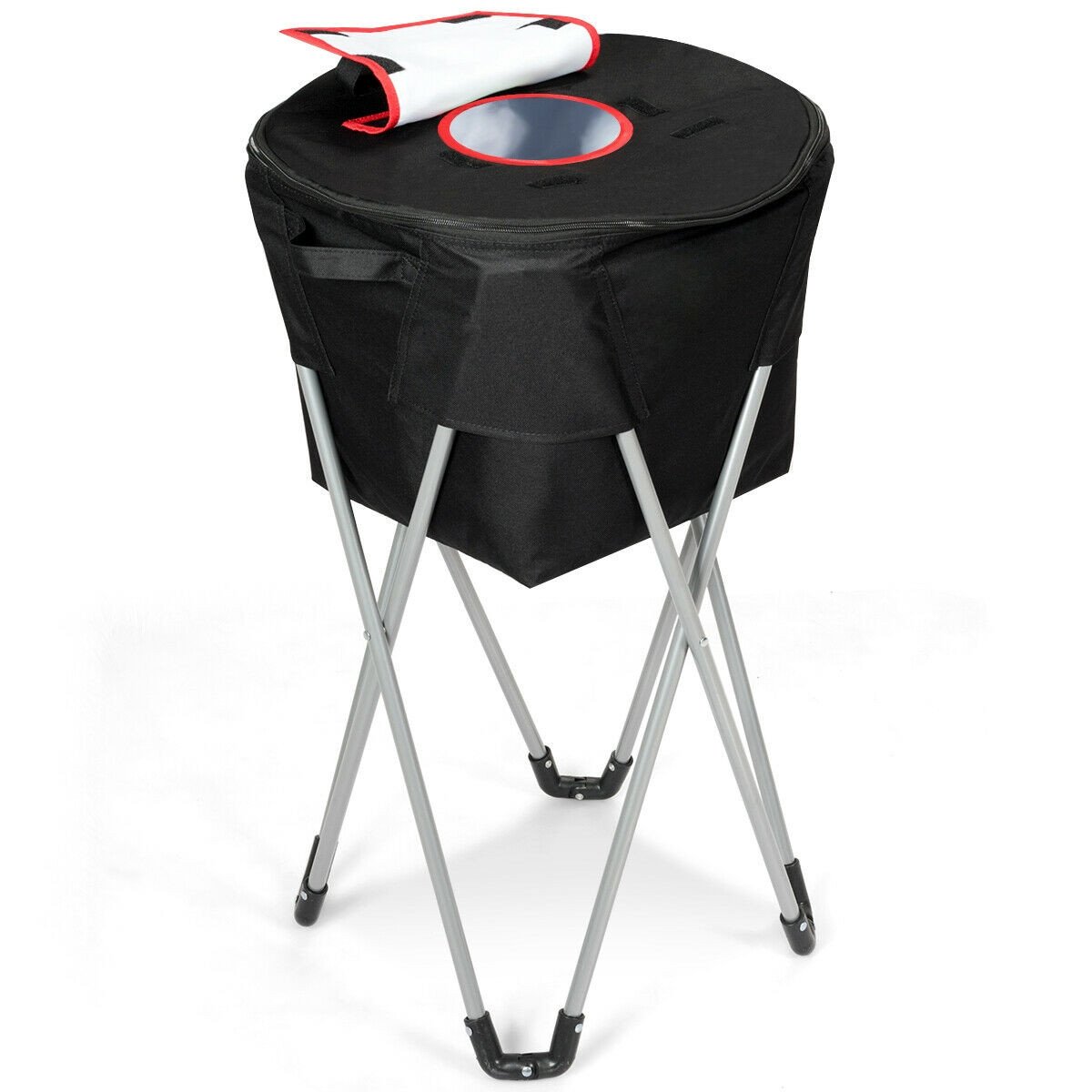 Portable Insulated Tub Party Picnic Cooler with Folding Stand