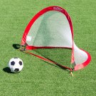Set of 2 Portable 4' Pop-up Soccer Goals Set w/ Carrying Bag