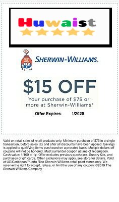 Sherwin Williams Coupon $15 Off