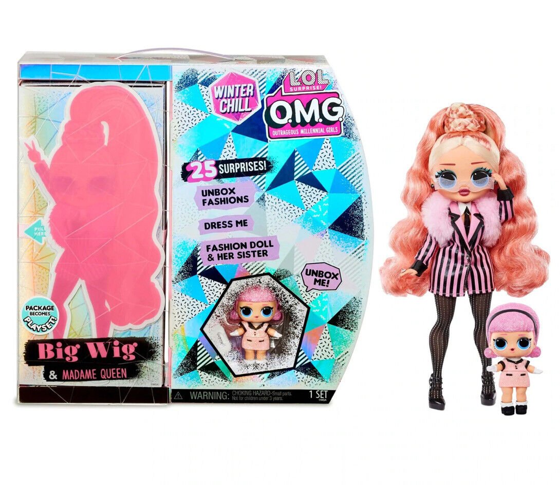 LOL Surprise OMG Winter Chill Big Wig Fashion Doll and Madame Queen