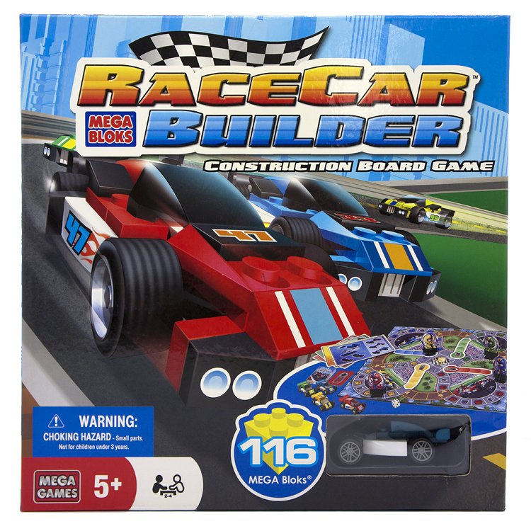 Mega Bloks Race Car Builder Construction Board Game