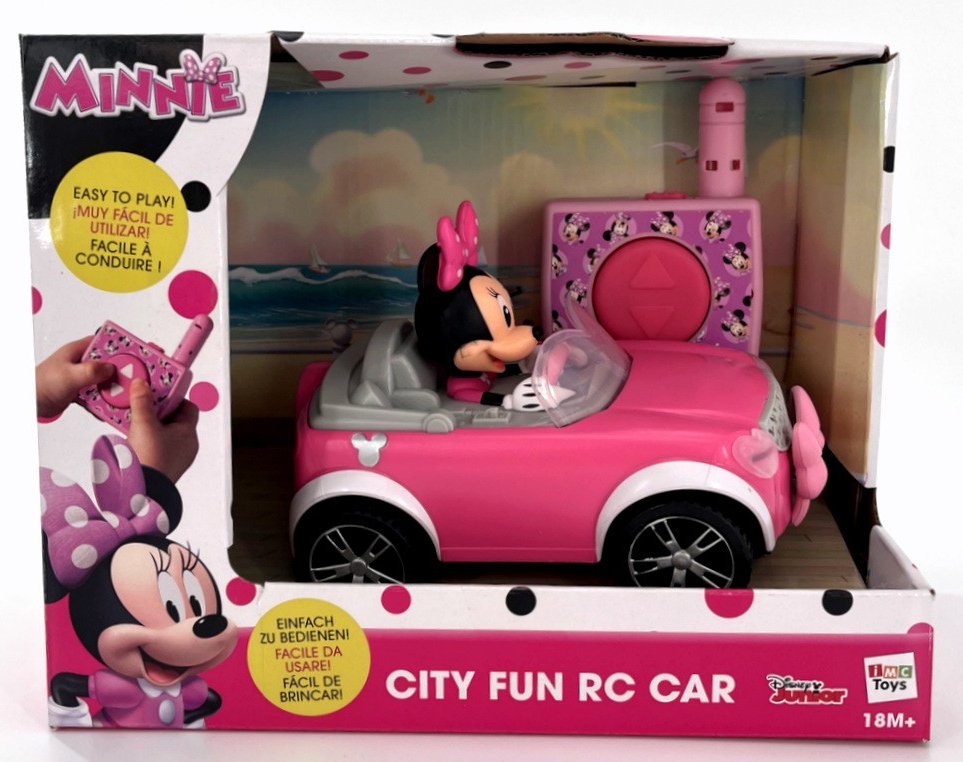 Disney Junior Minnie Mouse Roadster Remote Control Car City Fun Pink RC