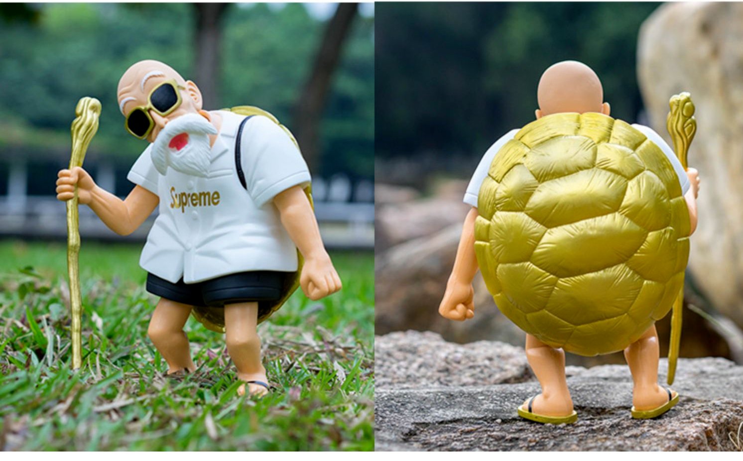 Anime Dragon Ball Z Master Roshi Figure Muten Roshi Goldern shell 25cm ...