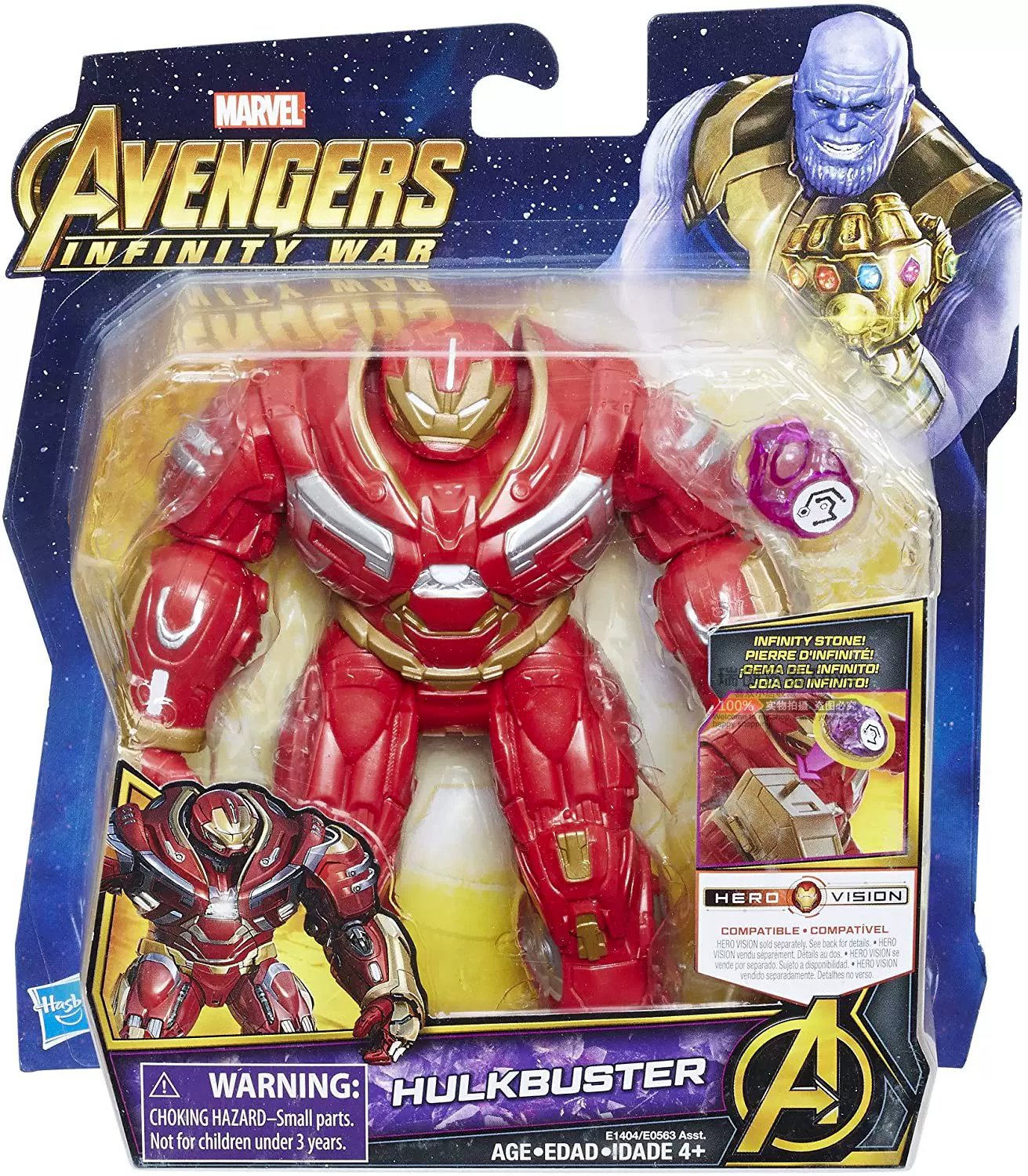Avengers Infinity War Hero Vision Hulkbuster 6" & Infinity stone Action Figure
