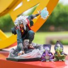 Anime Naruto Jiraiya Rasengan Gama Sennin and Sage Frogs PVC Figure Statue