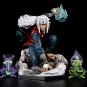 Anime Naruto Jiraiya Rasengan Gama Sennin and Sage Frogs PVC Figure Statue