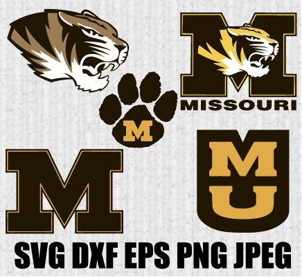 Svg Missouri Tigers College University Logo Vector Layered Cut File Silhouette Cameo Cricut Design