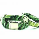 Monstera Tropical Leaf Dog Collar