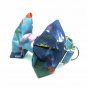 Blue Flowers Bow Tie Collar