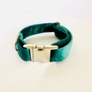 Green Velvet Dog Collar