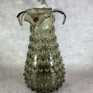 Vintage Smoke Hobnail Glass Vase Made in Italy
