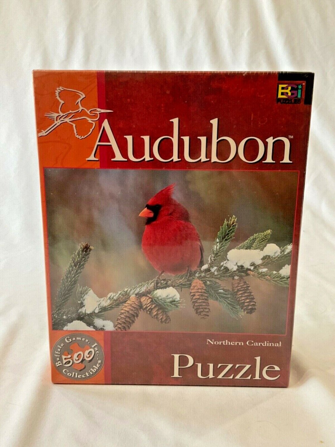 Audubon Northern Cardinal Puzzle Buffalo Games 500 Pieces NEW SEALED