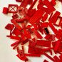 Lego 1 pound 12 oz Red Bulk Bricks Mixed Lot Parts