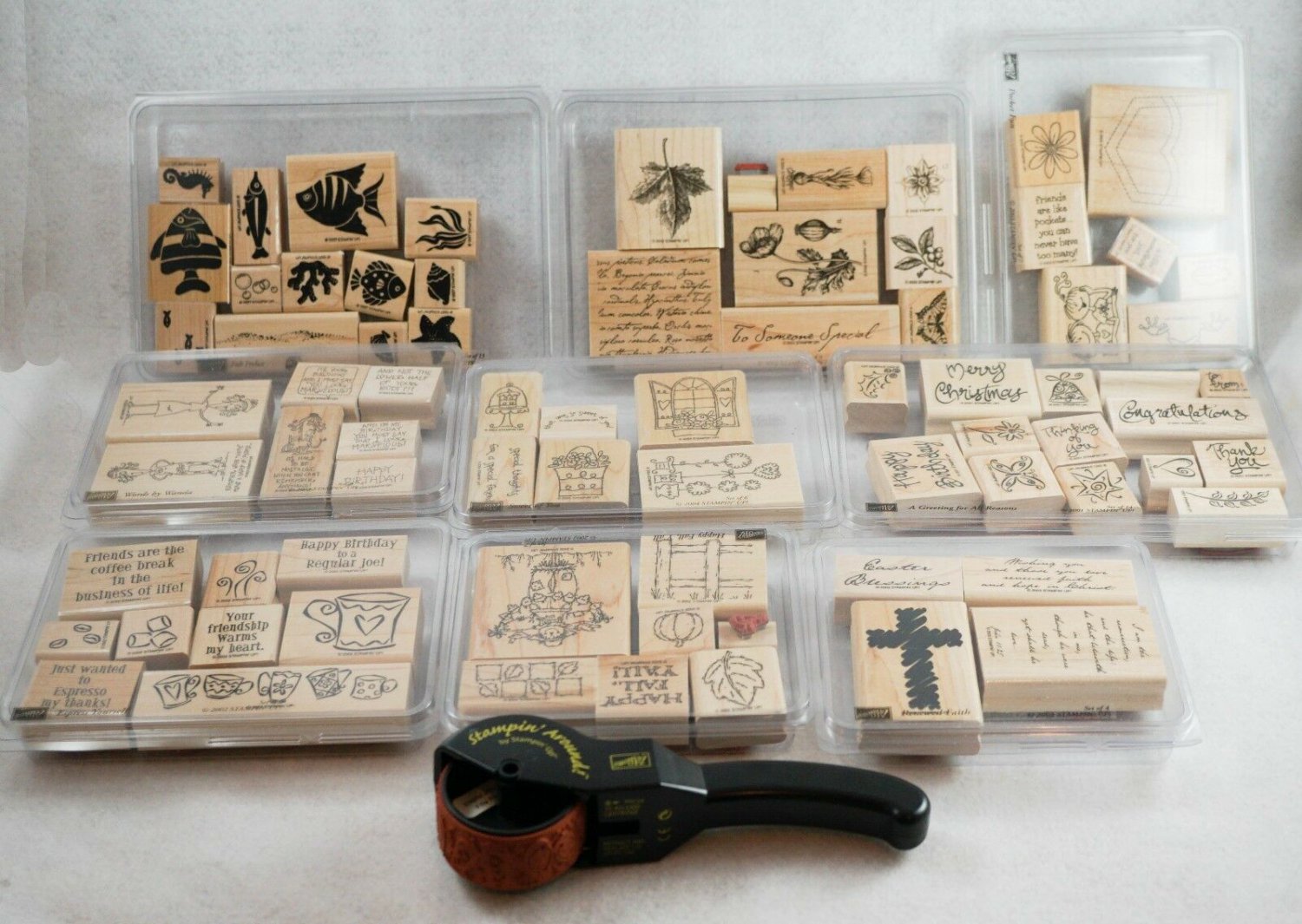 Stampin Up Lot 70 plus New & Lightly Used Stamp Sets Wheel Holidays