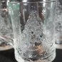 Arcoroc Holly Christmas Tree Embossed Mugs Set of 5 France