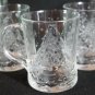 Arcoroc Holly Christmas Tree Embossed Mugs Set of 5 France