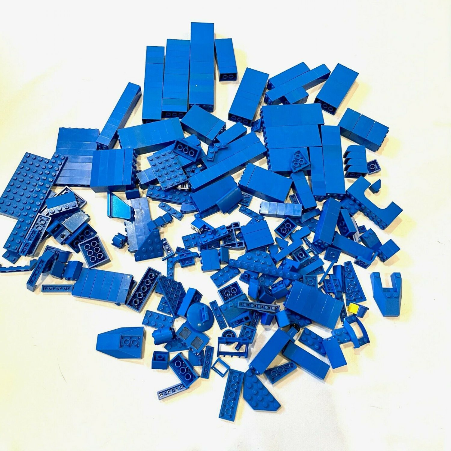 Lego 1 pound 7 oz Blue Bulk Bricks Mixed Lot Parts